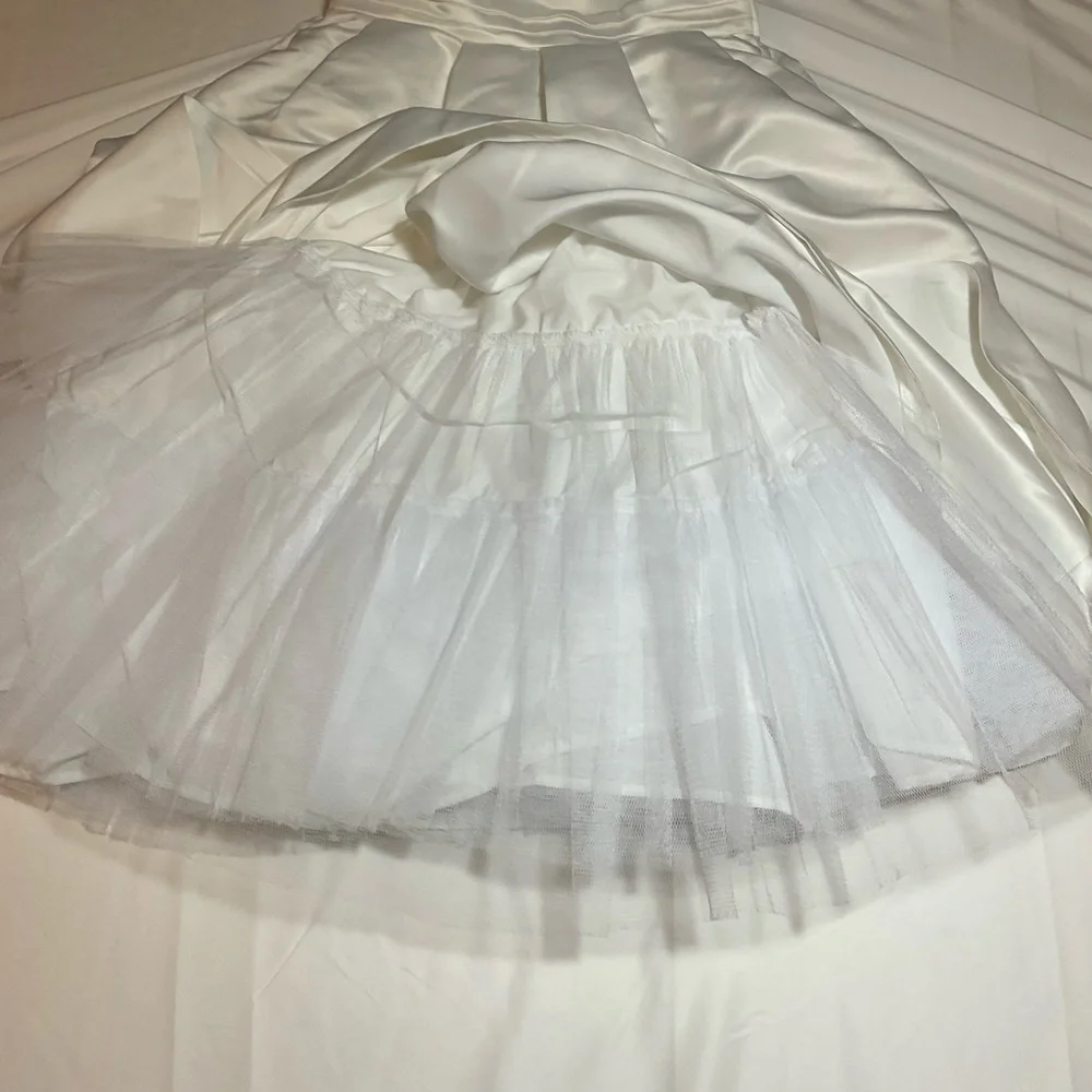 Gymboree Girls Size 12 White Satin Short Sleeve Dress NWT - Formal